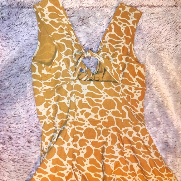 Brown and Cream Patterned Jumpsuit by B Store- Savile Row London - Picture 4 of 6